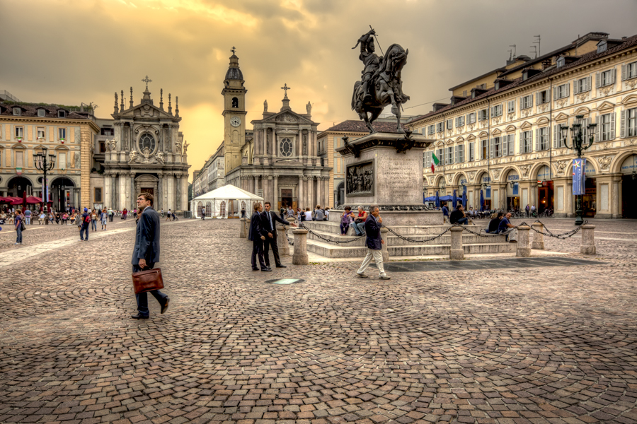 piazza san carlo, visitare torino